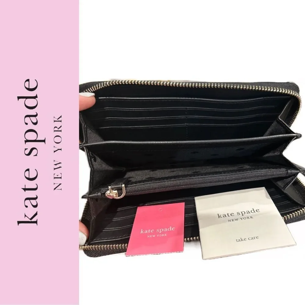 Kate Spade New York Dawn Sailing Stripe Large‎ Nylon Zip Around Wallet